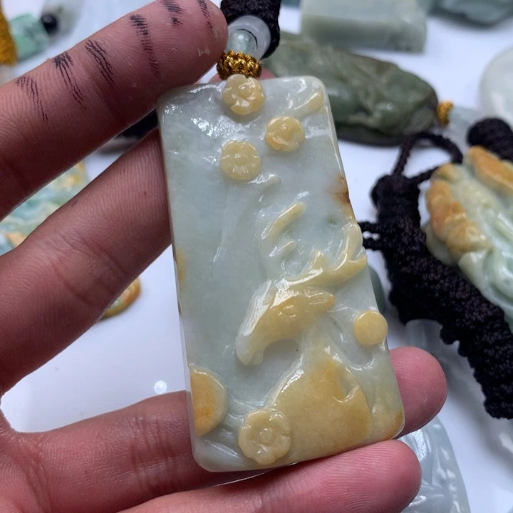 颈饰未镶嵌翡翠保真天然a货翡翠