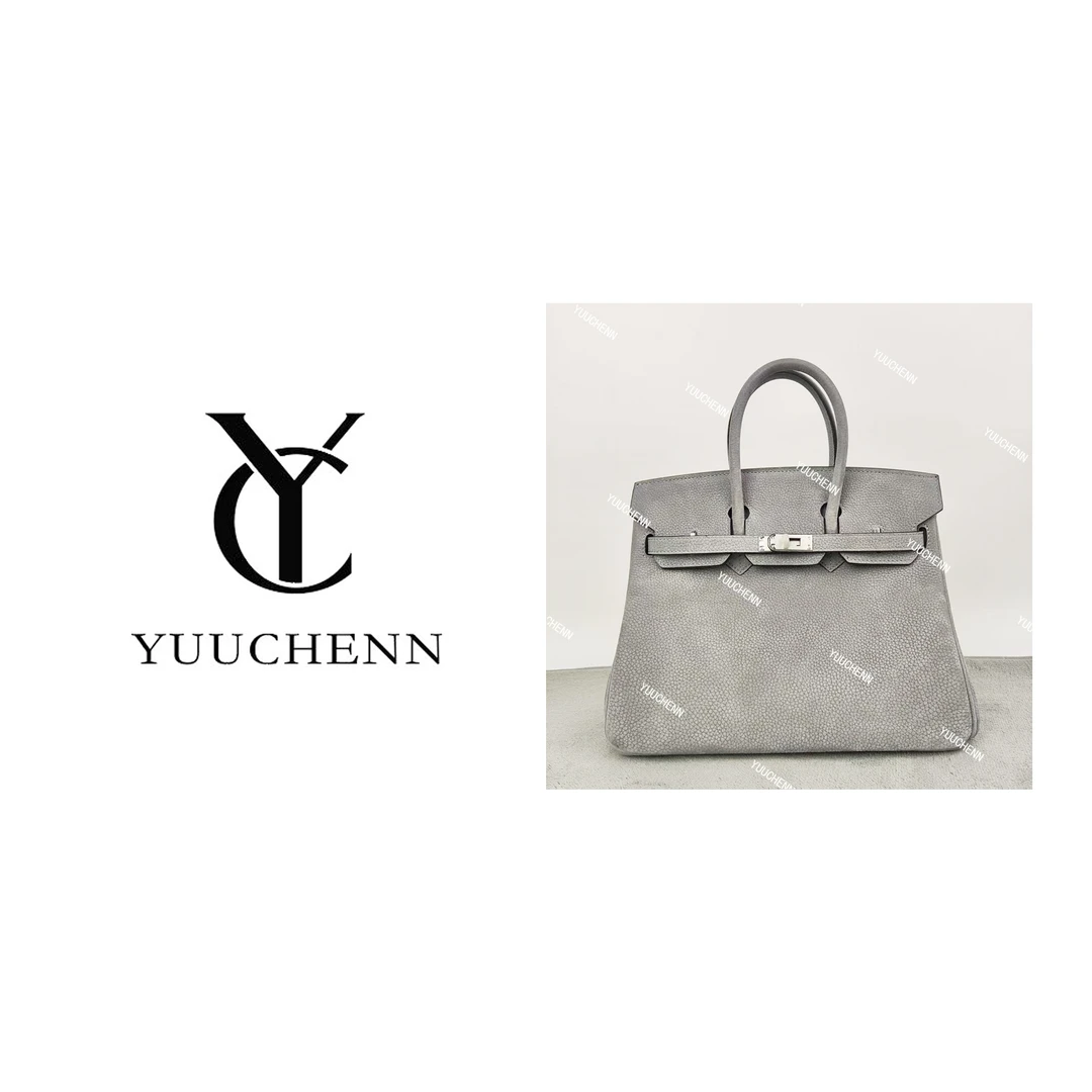 YUUCHENN/【birkin】进口鹿皮25cm 雾霾蓝 HH6207