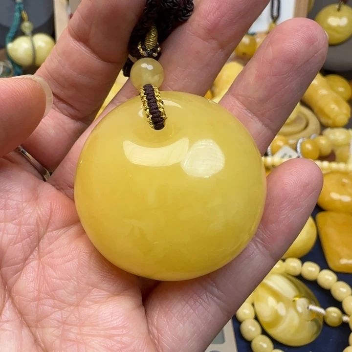 蜜蜡未镶嵌毛衣链天然蜜蜡