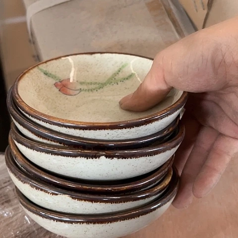 微瑕，不能明火，口径12高2，6个5英寸碟