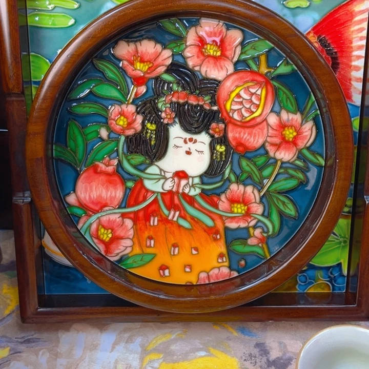 盖子款瓷板画艺术作品
