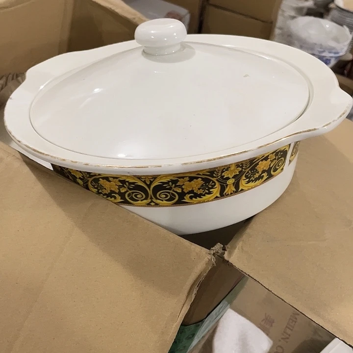 瓷片环球品锅一个 微瑕疵 25厘米