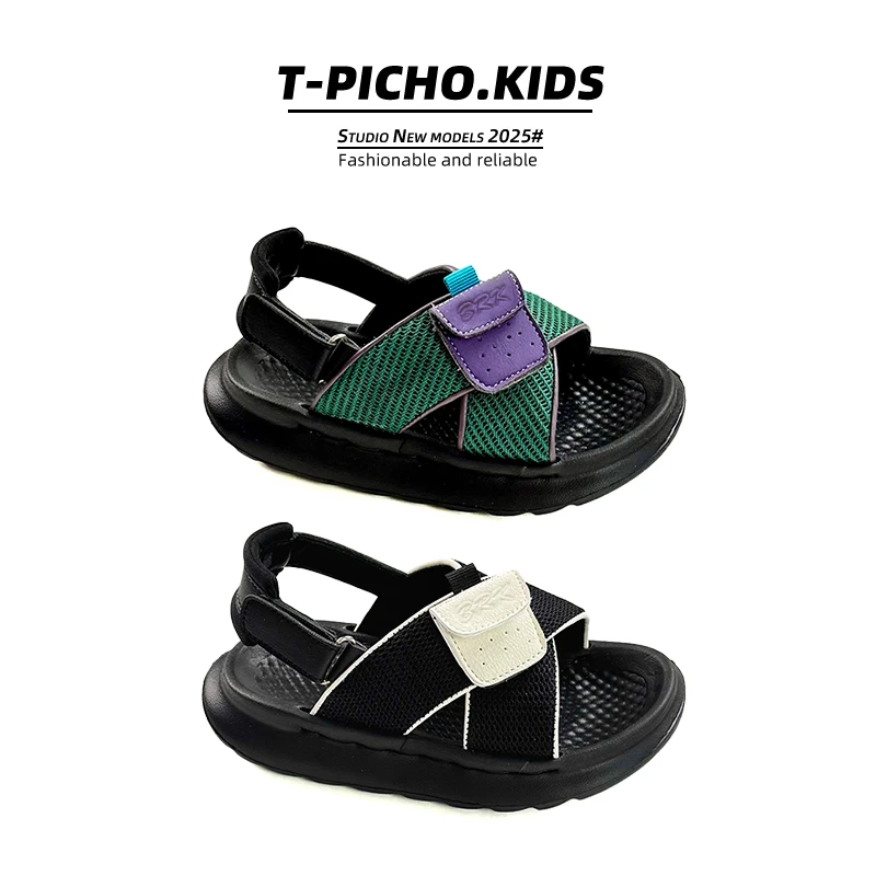 【小书包】（儿童凉鞋）2025年夏季新款女童时尚男童百搭沙滩鞋-25055