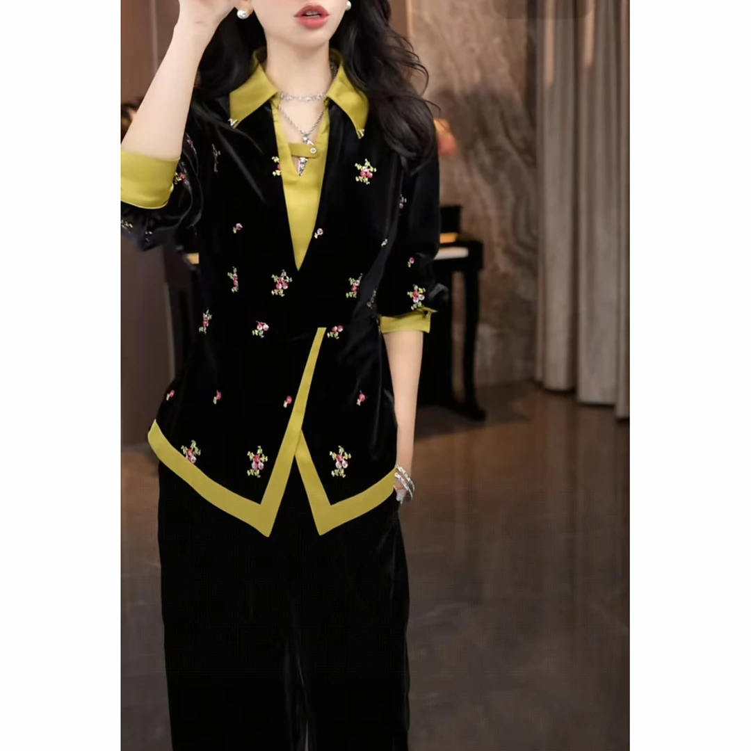 新中式国风女装洋气衣服上衣2025秋季新款高级感气质显瘦碎花小衫