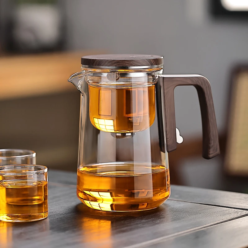 磁吸飘逸杯玻璃泡茶壶防烫泡茶杯一键过滤懒人茶具分茶器
