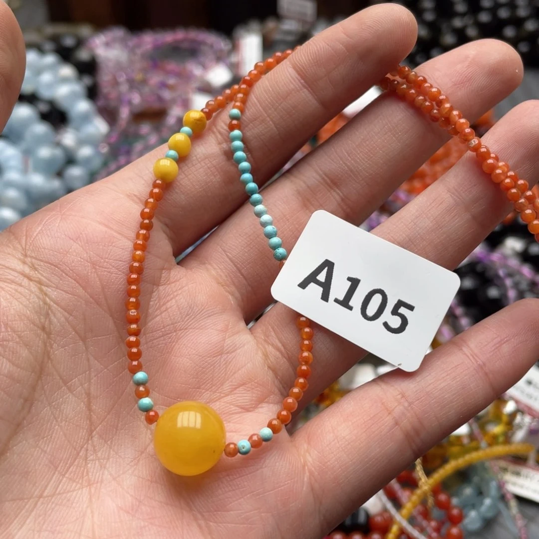 蜜蜡颈饰未镶嵌多样性