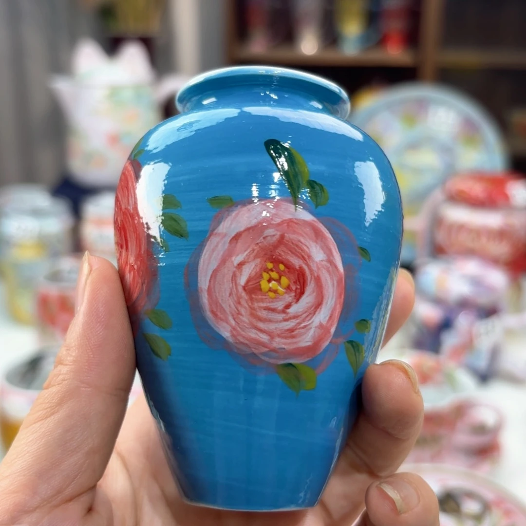 景德镇手绘高温釉下彩陶瓷茶具