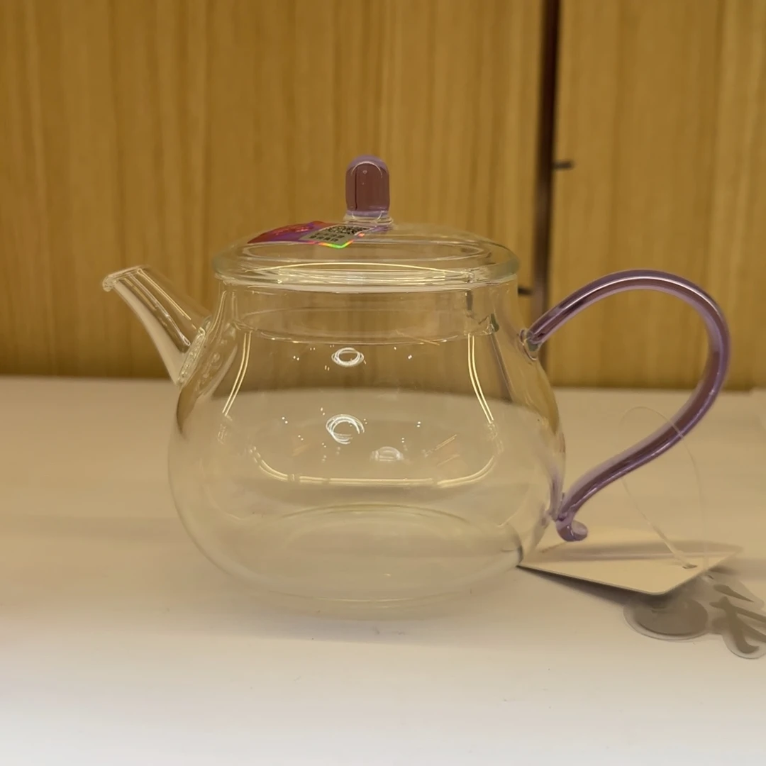 小****玻璃手工艺品禾器青云壶浅紫色