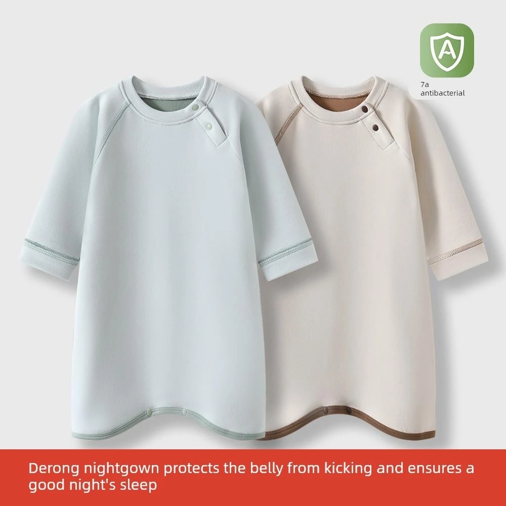 婴儿睡袍春秋冬款保暖睡衣睡裙德绒新生儿宝宝儿童宝宝秋冬款睡袍