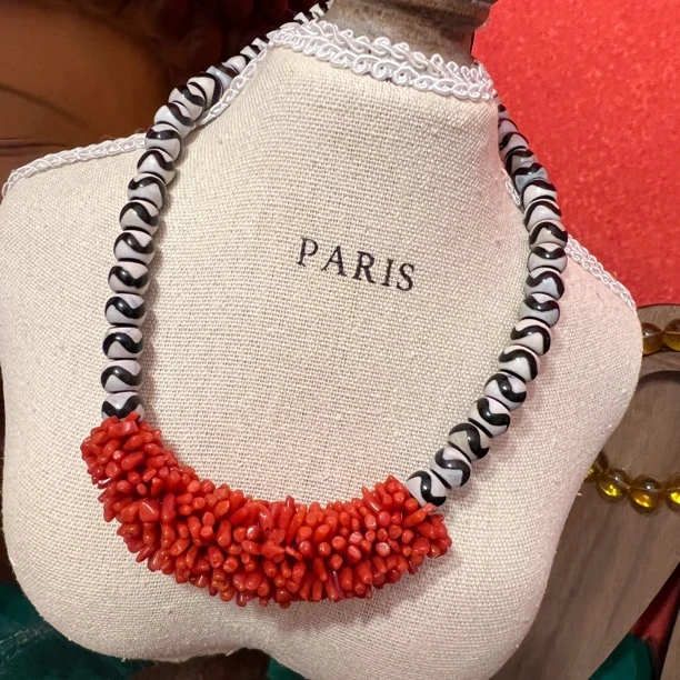 非金属棉绳项链 虎牙锁骨链时尚个性diy设计