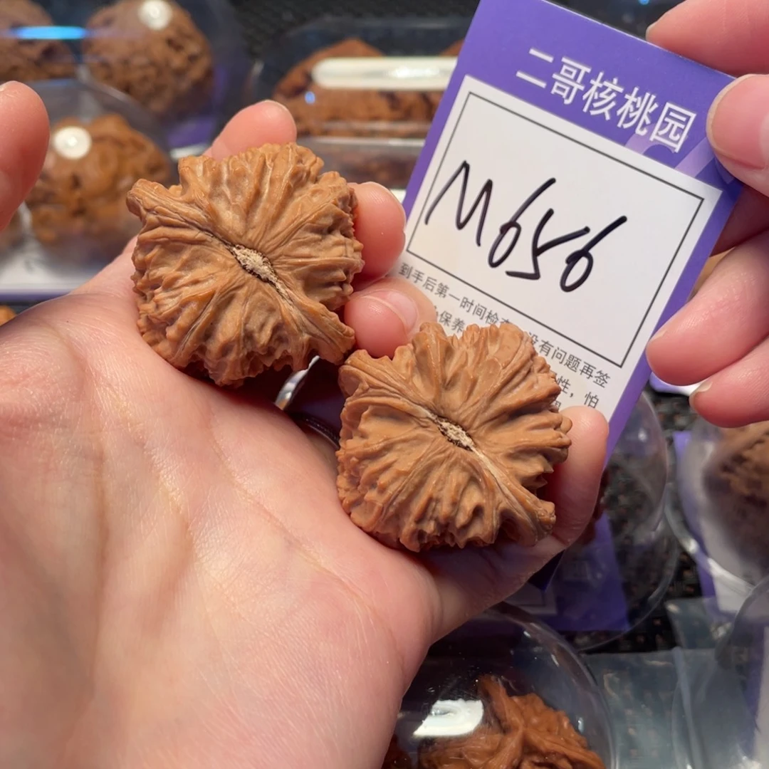 文玩核桃把件M656号白狮子41