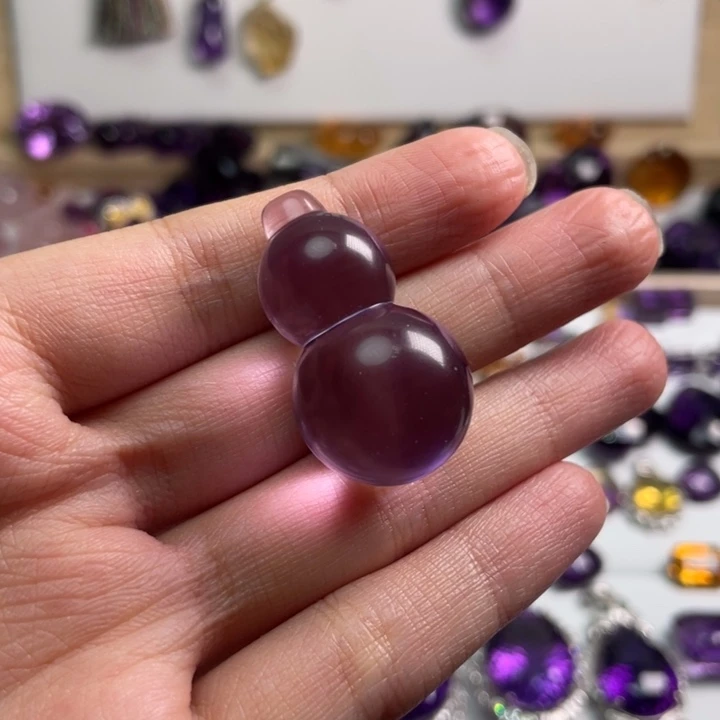 青***袅未镶嵌珠宝半成品紫晶