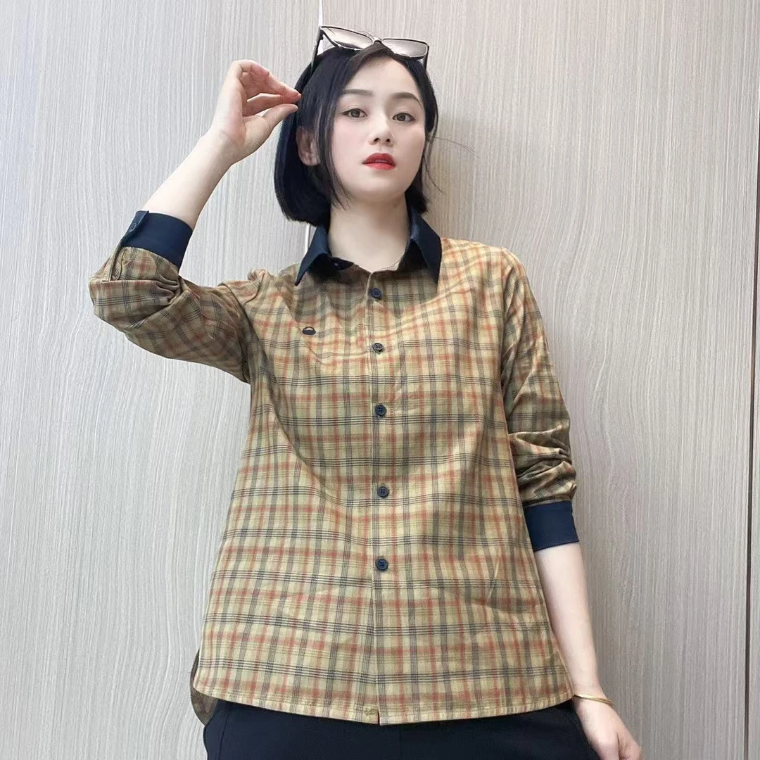 春季新款小格子衬衫