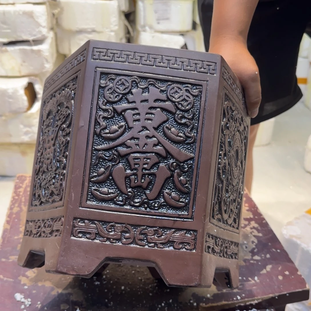紫砂花盆口径25.22口径