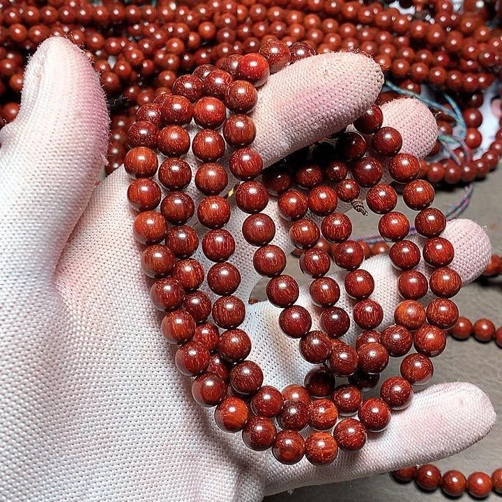 手串/手链小叶紫檀新****）08 108 颗 顶泥
