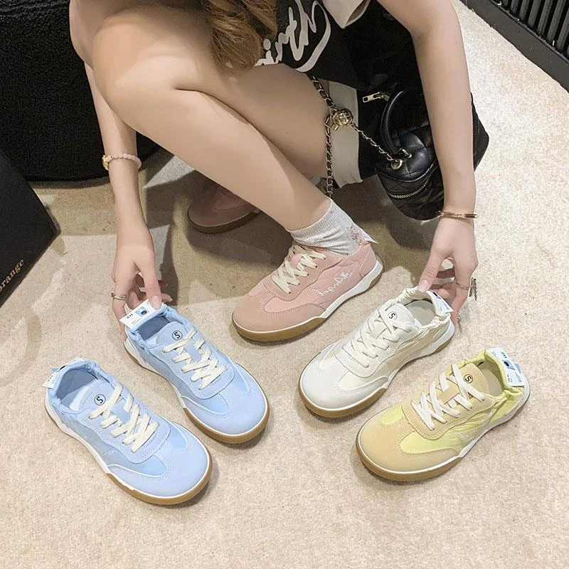 云朵感~芭蕾风夏季单设鞋女鞋透气DS鞋女2025新款运动小白鞋