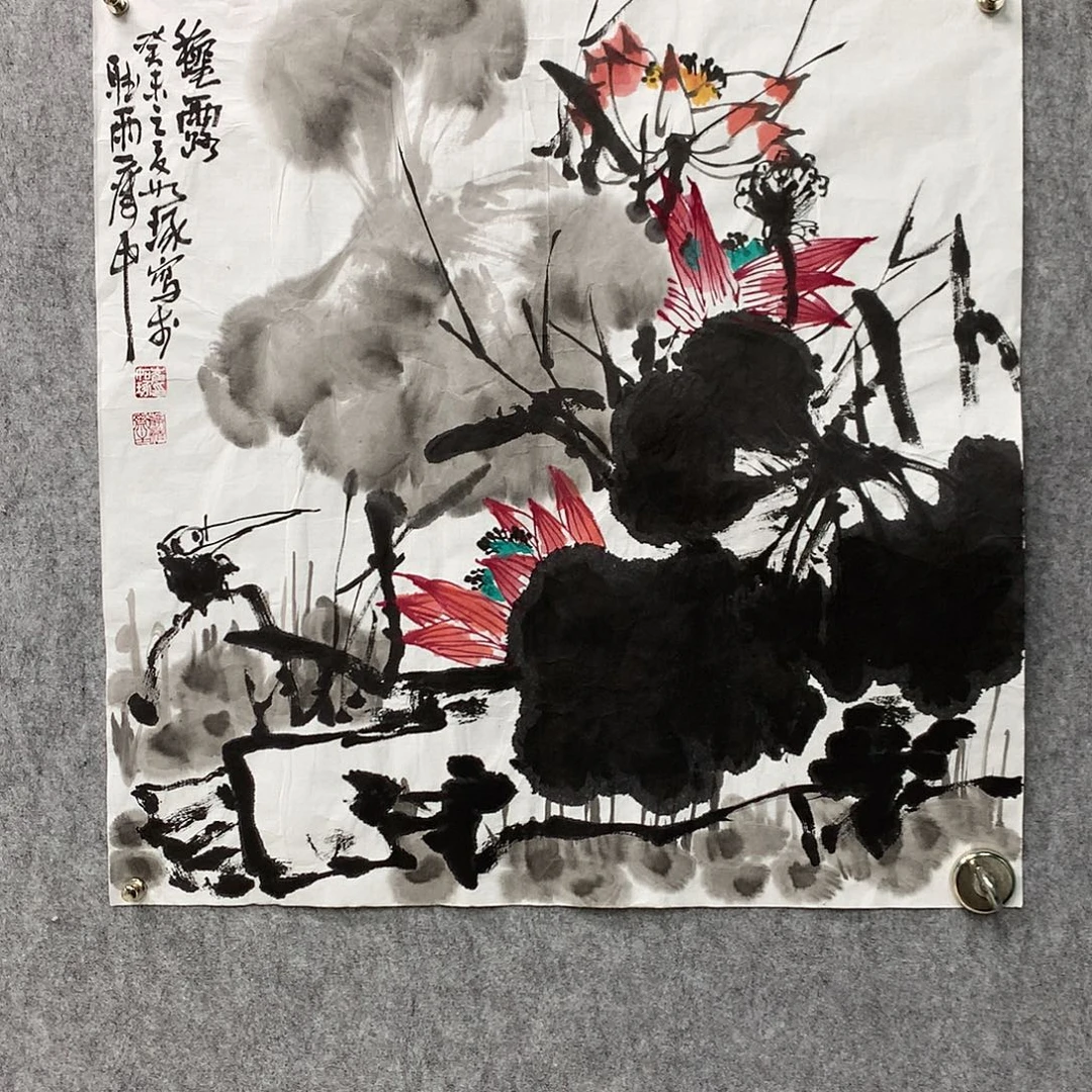 国画崔老师斗方作品