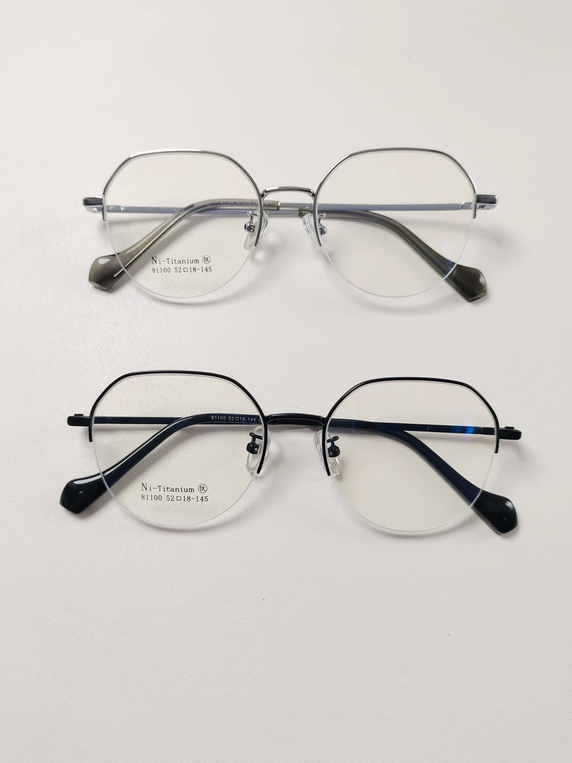 新品复古半框记忆钛镜架  超轻韧性 钛架