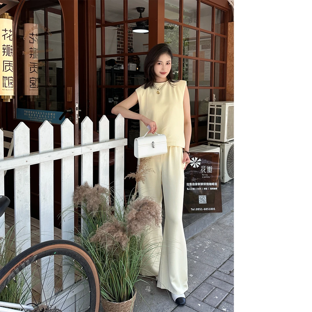 NO退NO换【FELOCCA】醋酸质感舒适无袖上衣+裤子套装CC2108和2109