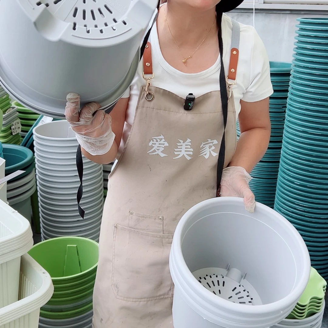 四季盆5#灰白色6个无托