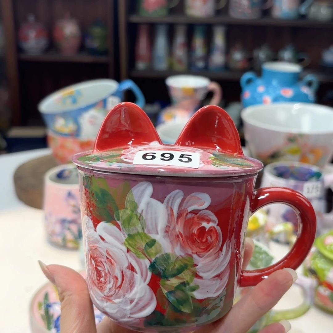 景德镇手绘高温釉下彩陶瓷茶具