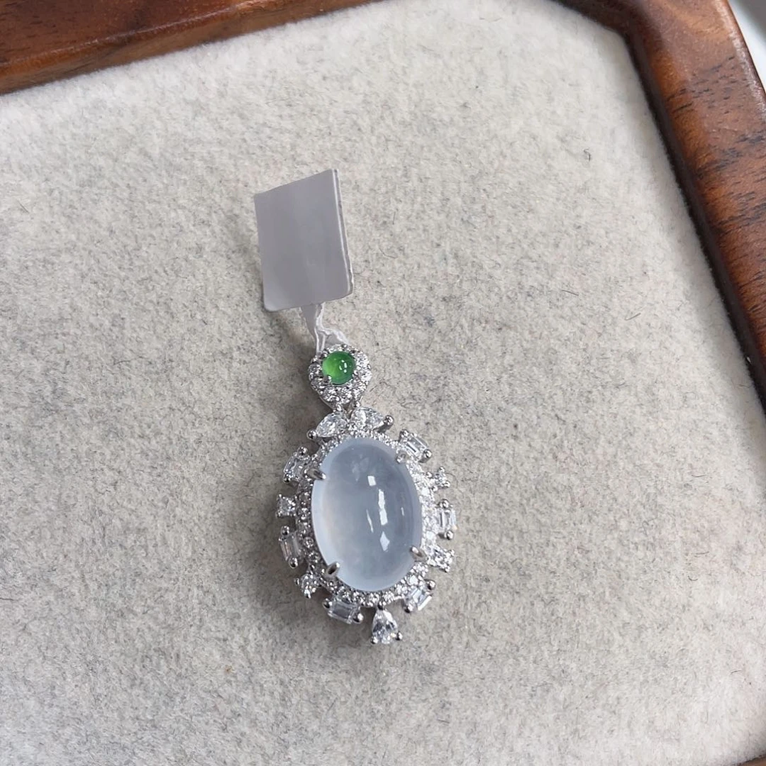 翡翠银S925镶嵌颈饰