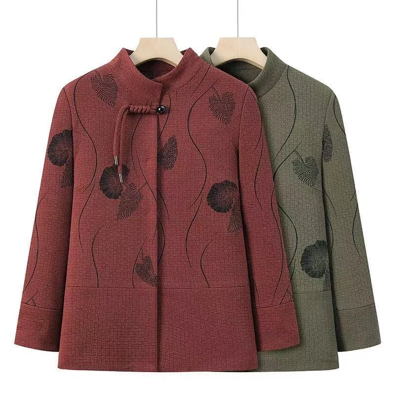 中老年春秋新中式休闲外套