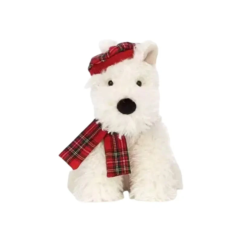 英国正版圣诞西高地公仔门罗苏格兰梗犬玩偶圣诞节庆毛绒玩具礼物