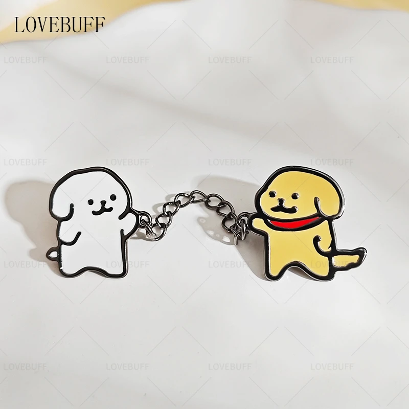 lovebuff陆沉线条小狗周边胸针乙游游戏周边一寸永恒金属二次元