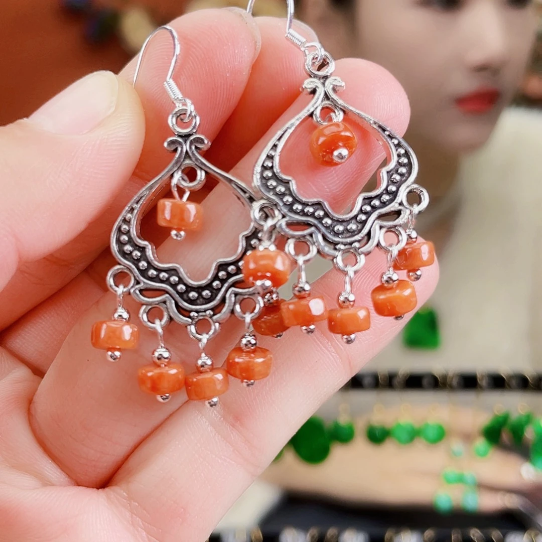 翡翠未镶嵌耳饰饰品