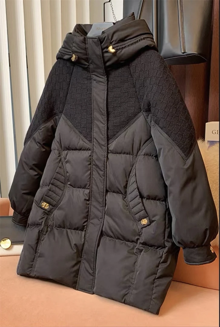 926【紫】大童亲子时尚休闲带帽羽绒服-30
