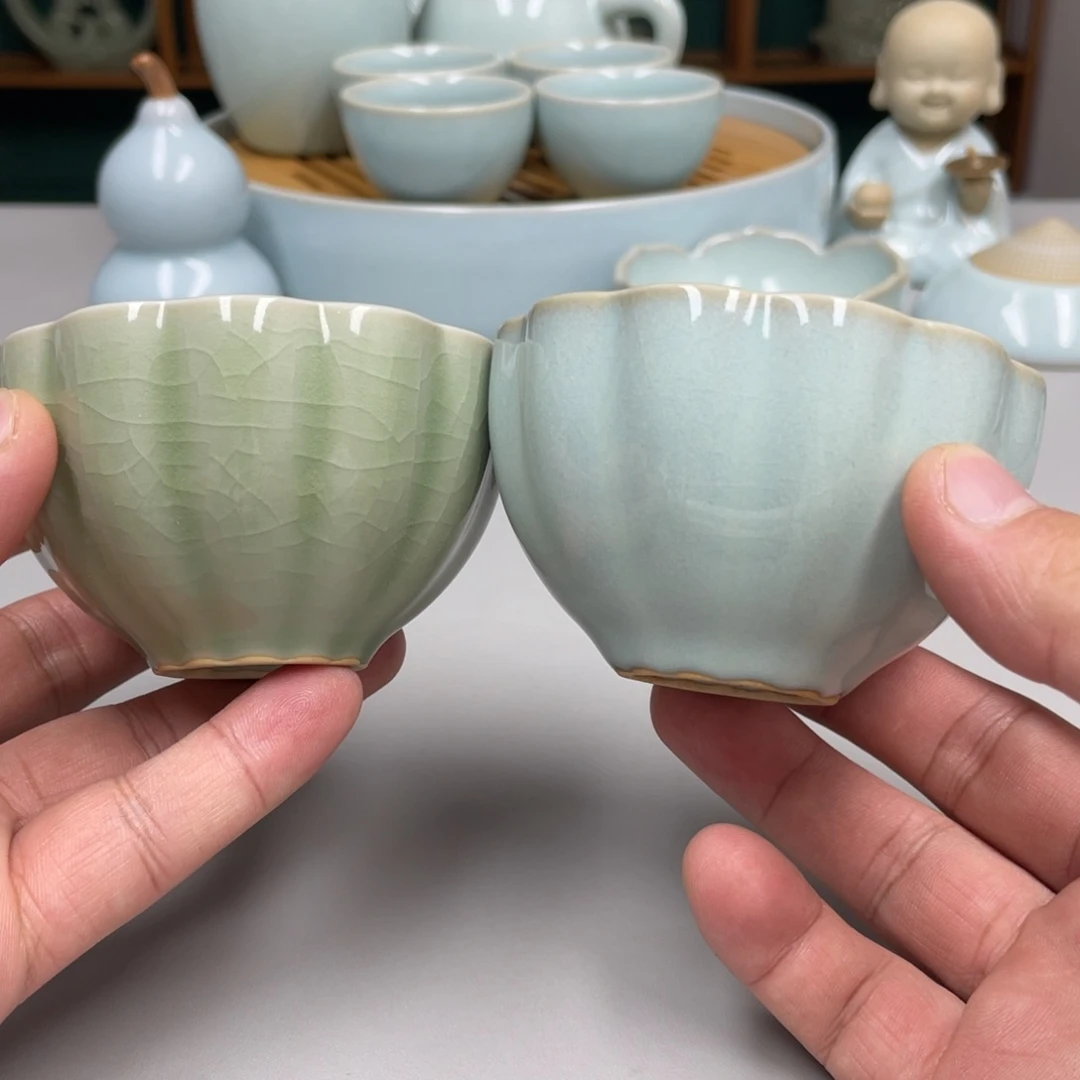 瓷天青色豆绿色拍一发二