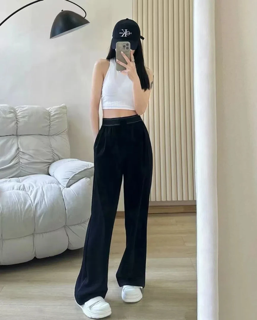 S速干裤阔腿裤瑜伽裤女士春夏秋季透气速干健身裤直筒裤