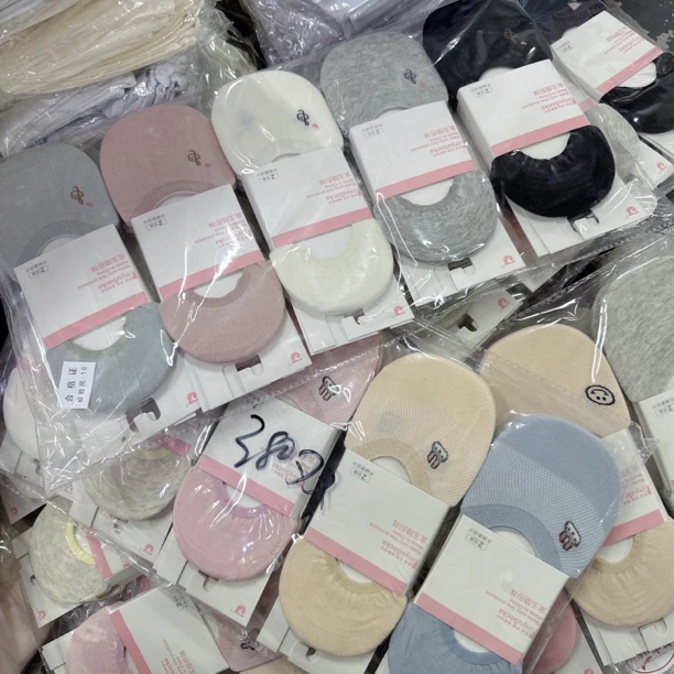 E010金玉女士抗起球隐形船袜5双