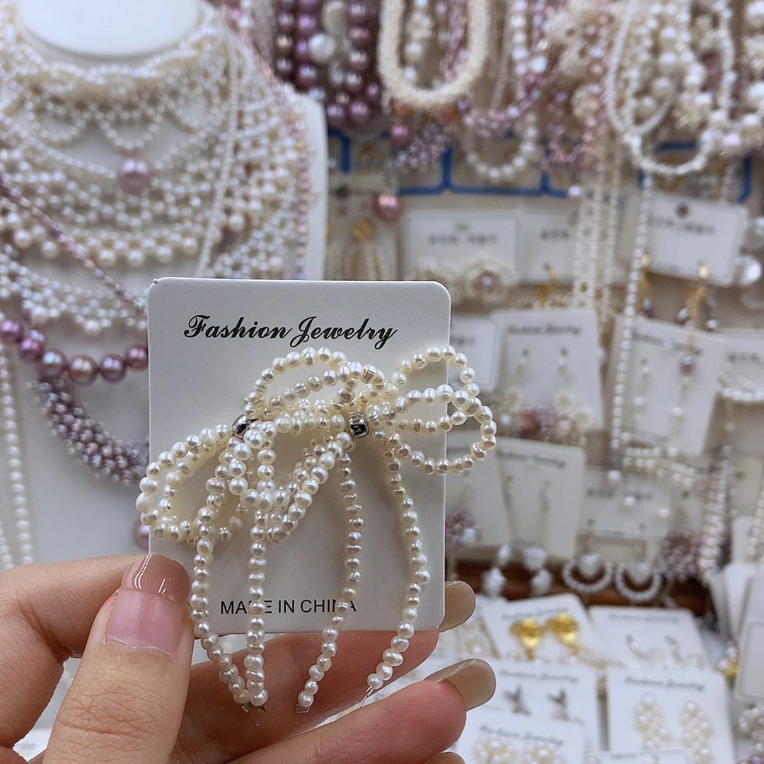 项链银S925镶嵌淡水珍珠