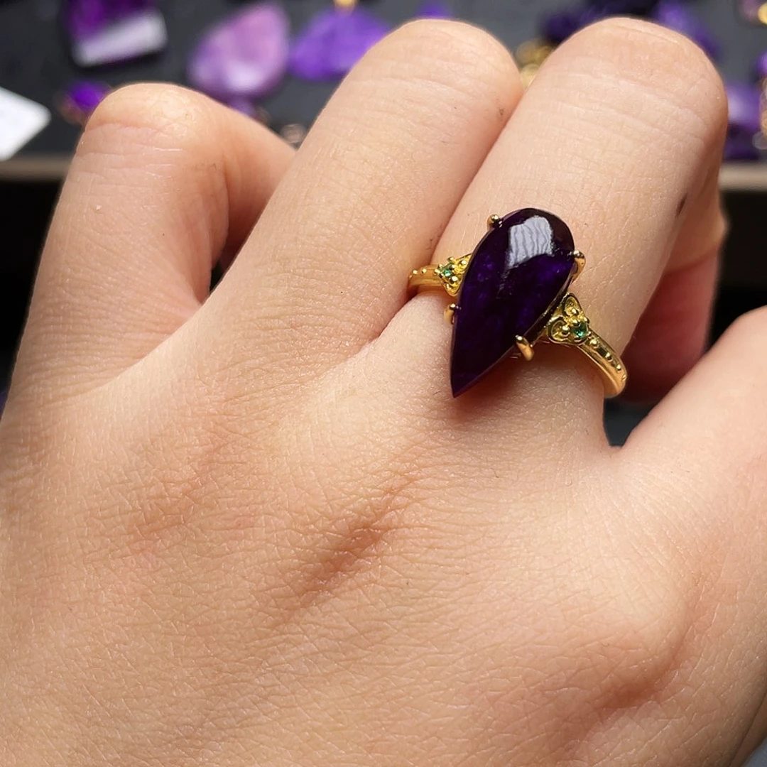 苏纪石（舒俱来）戒指银S925镶嵌