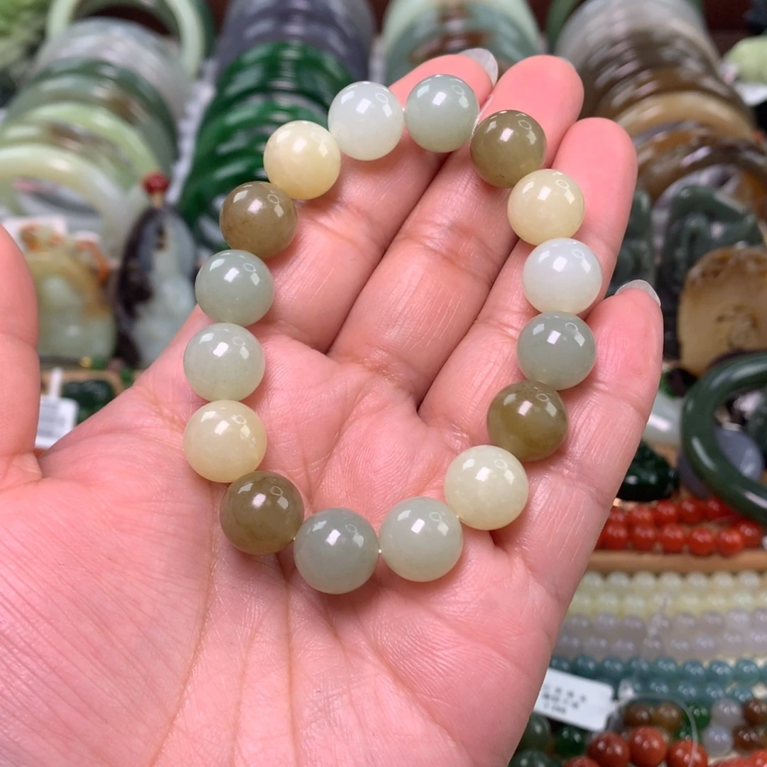 和田玉未镶嵌手链卡12