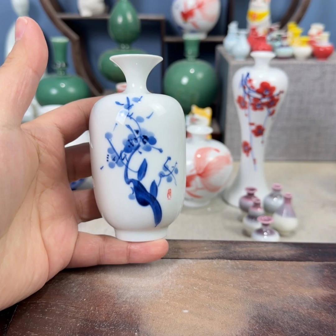 陶瓷手工小花器摆件