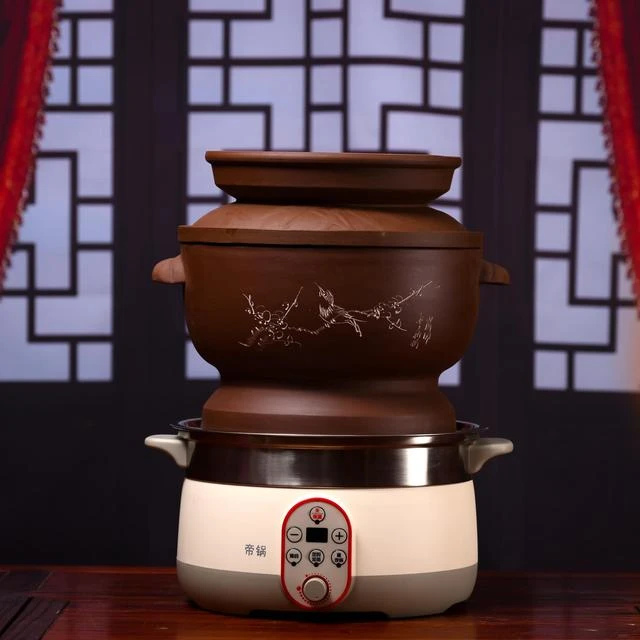 盗汗鸡锅贵州古子鸡汤锅养生商用紫砂蒸汽锅家用电汽锅鸡汽锅蒸锅