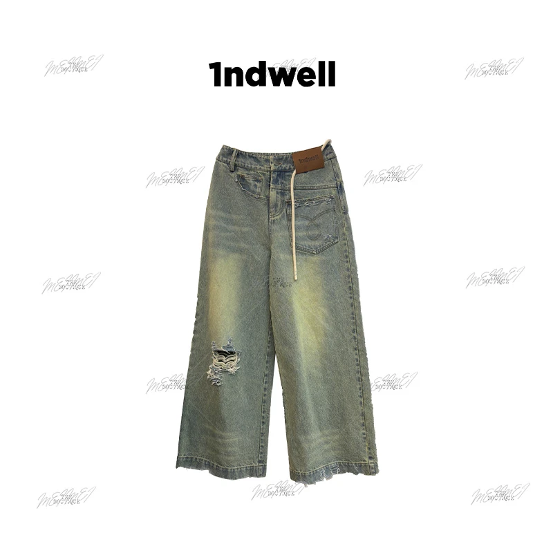 1ndwell Helsinki--绳饰水洗牛仔裤