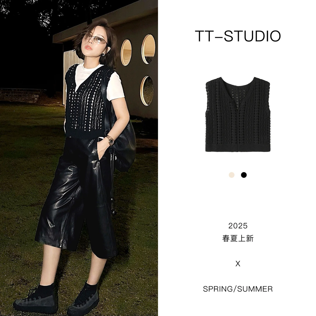 TT【 云感】春夏新品欧若风镂空针织学院内搭背心TT-11MY4254