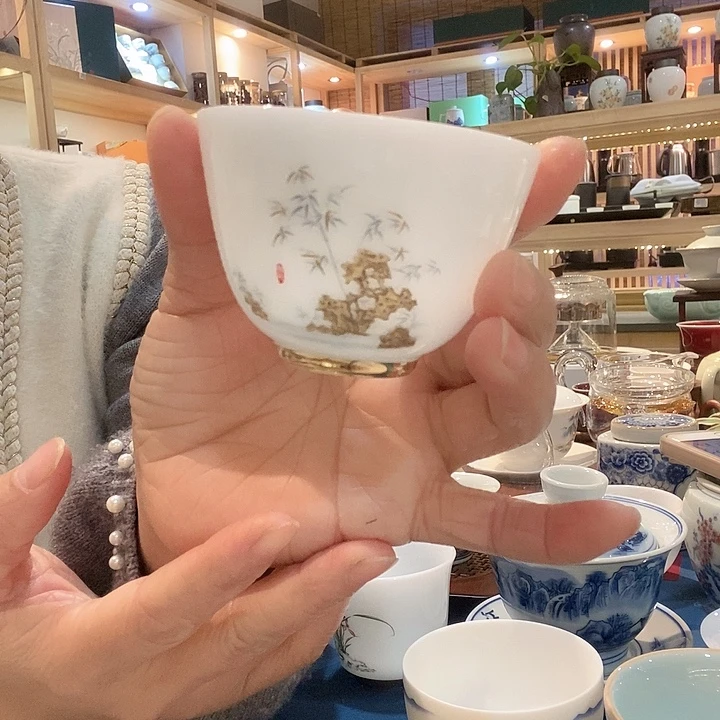 冰种羊脂白玉我主人杯