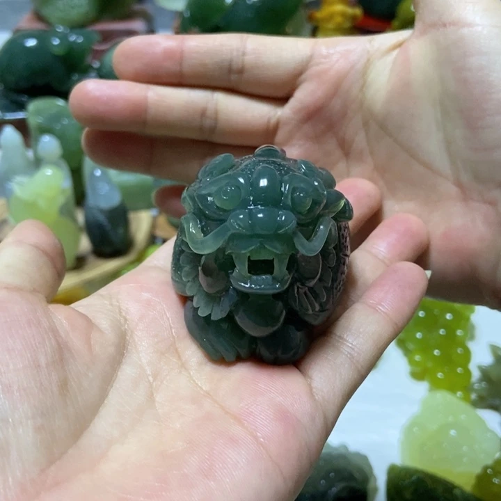 【闪购商品】蛇纹石玉把件未镶嵌吉***、