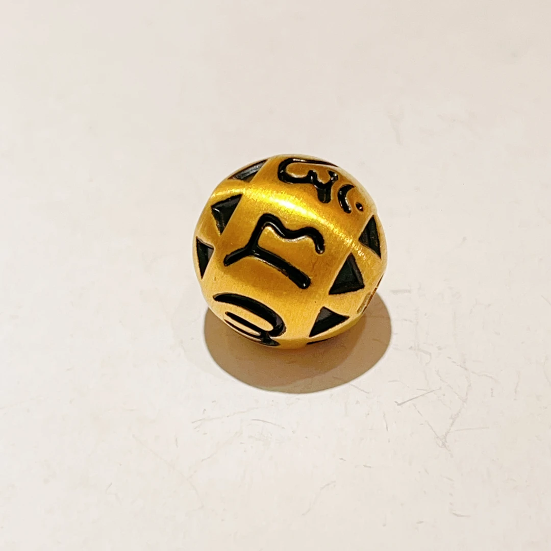 年中大促#足金999黄金时尚简约黑金炫酷#送男友#转运珠