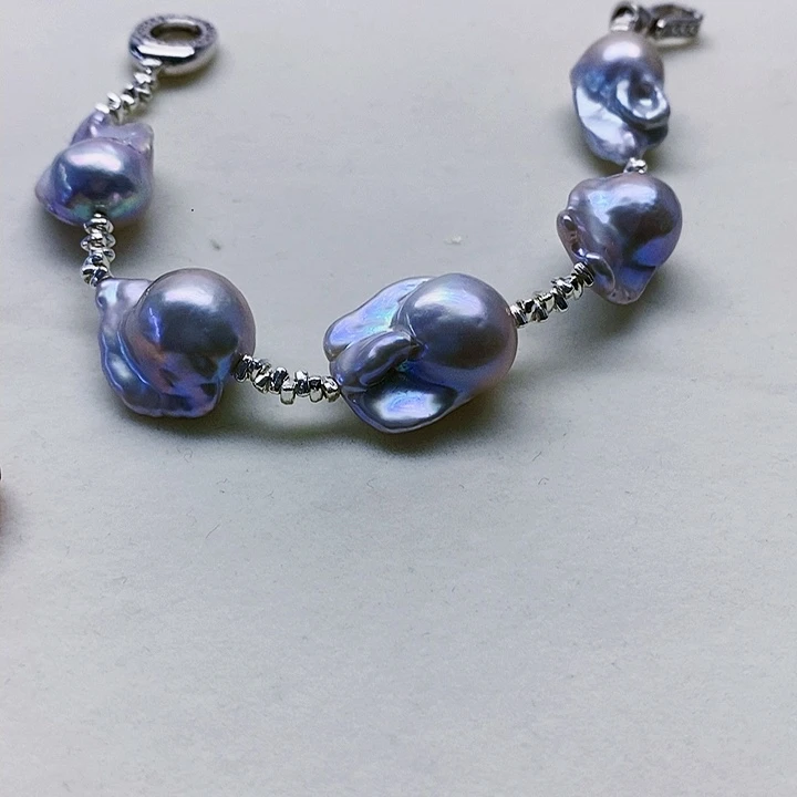 颈饰银S925镶嵌淡水珍珠