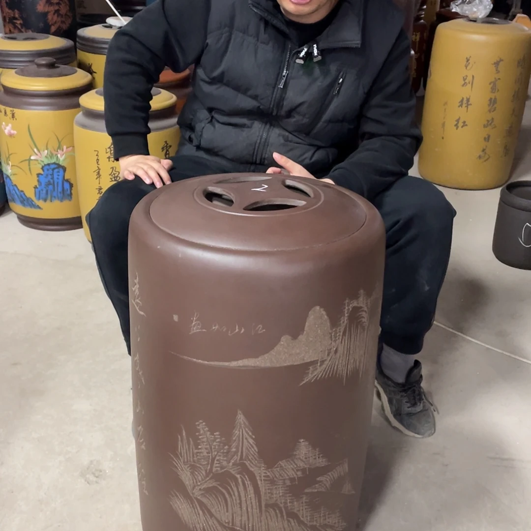 宜兴原矿紫砂茶叶罐