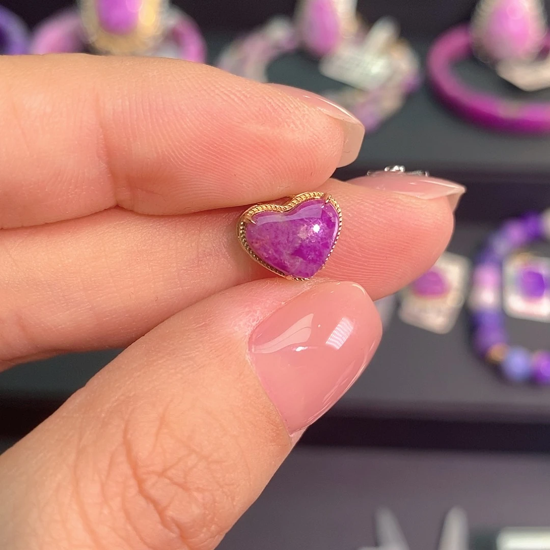 18K金镶嵌苏纪石（舒俱来）吊坠(不含链)