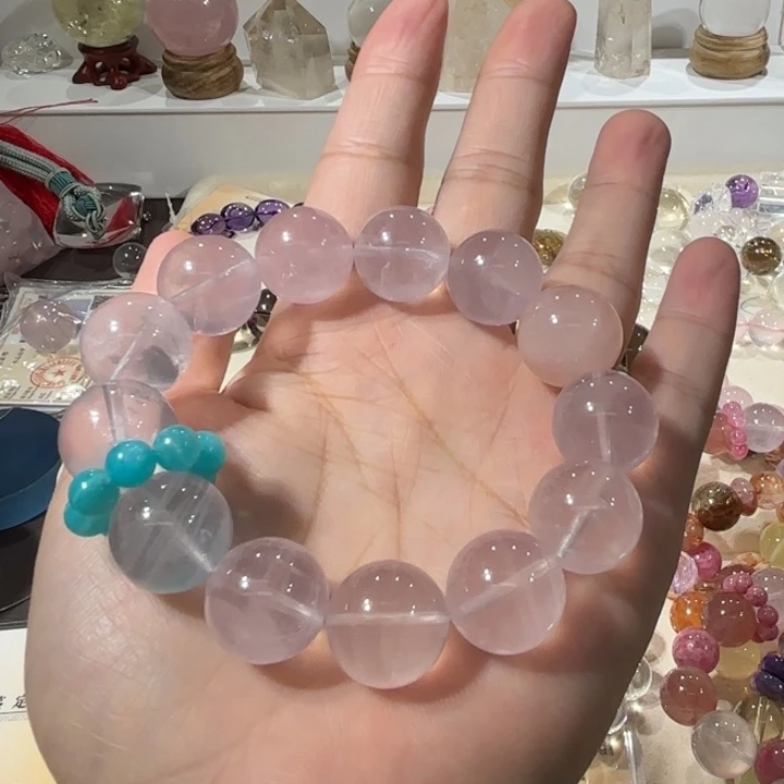 未镶嵌手链水晶粉水晶