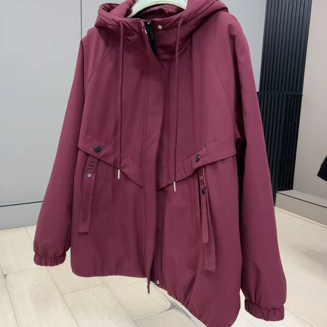 127新款连帽直下摆短外套帝王紫短款外套新潮风常规款二棉外套