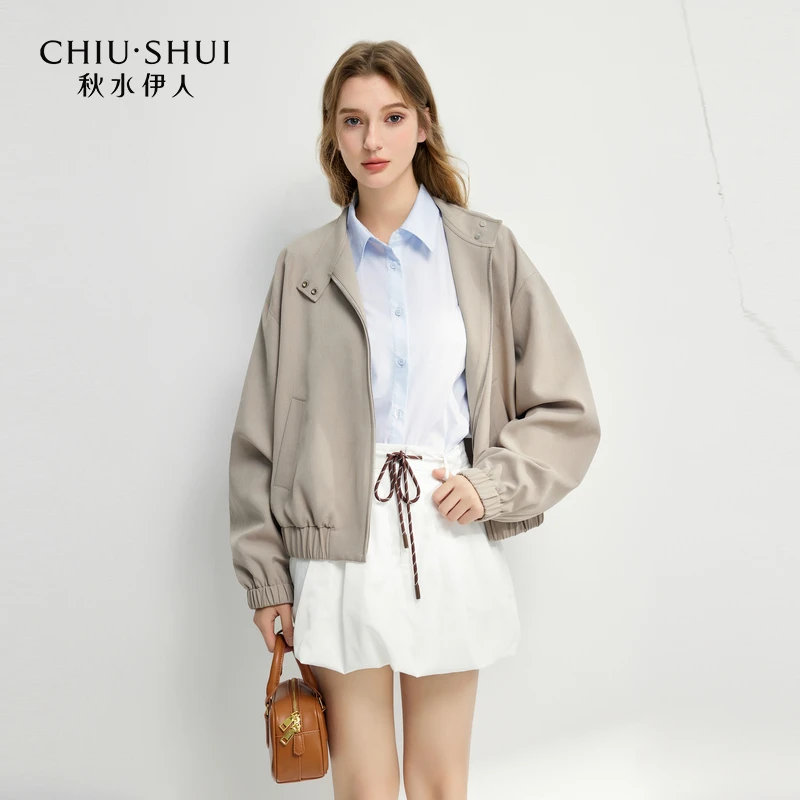 【丽公主】秋水伊人气质短外套春季立领短款外套625101C070374